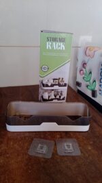 Wall Mounted Adhesive Bathroom Shower Caddy / Shelf / Plastic (1 Pc) - Fabric Detail by Nari Haat, Indian ethnic wear...