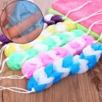 Hanging Bath Shower Long Loofah Sponge Pouf Body Scrubber (pack of 6) - Neckline Detail by Nari Haat, Indian ethnic w...