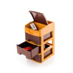 Mini 3 Layer D Storage for Household and Office Use for Storing Various Types of Items - Fabric Detail by Nari Haat, ...