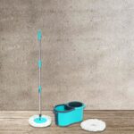 Quick Spin Mop Plastic spin, Bucket Floor Cleaning, Easy Wheels & Big Bucket, Floor Cleaning Mop with Bucket - Neckli...