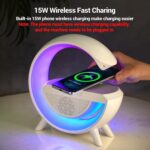 3-in-1 Multi-Function LED Night Lamp with Bluetooth Speaker, Wireless Charging, for Bedroom for Music, Party and Mood...