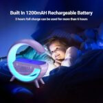 3-in-1 Multi-Function LED Night Lamp with Bluetooth Speaker, Wireless Charging, for Bedroom for Music, Party and Mood...