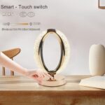 Touch Control Crystal Table Desk Lamp, 3-Way Dimmable Light, USB Rechargeable Crystal Diamond Table Lamp, Exquisite N...