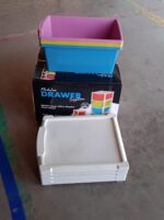 3 Layer Plastic Drawer Storage Organizer (1 Pc) - Fabric Detail by Nari Haat, Indian ethnic wear, women clothing, des...