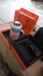 Smart Vacuum Insulated Water Bottle with LED Display & Gift Box (600 ML Approx) - Fabric Detail by Nari Haat, Indian ...