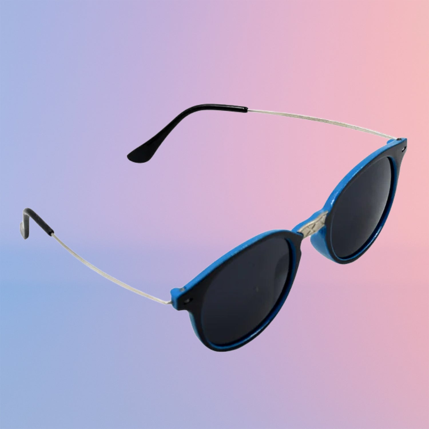 7756_sunglasses_no55.jpg UV Protected Round Sunglasses, classic Sunglasses for Men & Women, Lightweight - Front View by Nari Haat, Indian ethn...