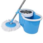 Heavy Duty Microfiber Spin Mop with Plastic Bucket & Rotating Steel Pole Head - With Dupatta by Nari Haat, Indian eth...