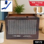 Wooden Money / Piggy Bank, Money Box (1 Pc / 1 Emoji Pan) - With Dupatta by Nari Haat, Indian ethnic wear, women clot...