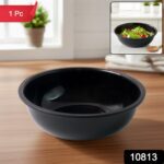 Plastic 6 Inch Black Round Deep Serving Bowl (1 Pc) - With Dupatta by Nari Haat, Indian ethnic wear, women clothing, ...