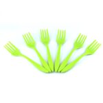 Small plastic 6pc Serving Fork Set for kitchen - Back View by Nari Haat, Indian ethnic wear, women clothing, designer...