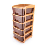 5tier Plastic Modular Drawer System For Multiple Use (Brown colour) - Fabric Detail by Nari Haat, Indian ethnic wear,...