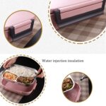 White Transparent Lunch Box – Stainless Steel with 3 Compartments for Kids & Adults - Full Detail by Nari Haat, Ind...