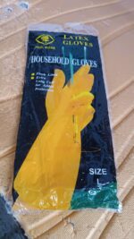 Premium Latex Household Cleaning Gloves (1 Pair) - Full Detail by Nari Haat, Indian ethnic wear, women clothing, desi...