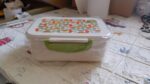 Lunch Box 3 Compartment With Leak Proof Lunch Box & 1 spoon, For School & Office Use - Fabric Detail by Nari Haat, In...