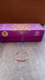 Elegant Rose Gold-Plated Open Cuff Bracelet Kada (1 Pc) - Fabric Detail by Nari Haat, Indian ethnic wear, women cloth...