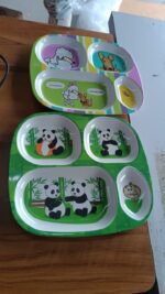 Kids 4-Compartment Melamine Partition Plate (1 Pc / 24×22 Cm) - Full Detail by Nari Haat, Indian ethnic wear, women ...