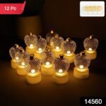 Decorative Apple Shape LED Tealight Candles (12 Pc) - With Dupatta by Nari Haat, Indian ethnic wear, women clothing, ...