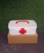 Portable Medical Storage Box with Handle & Transparent Lid (1 Pc) - Fabric Detail by Nari Haat, Indian ethnic wear, w...