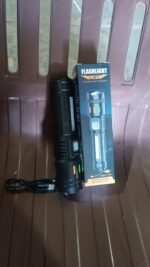 Led Torch High Lumens Fast Charging Flashlight / Torch with Far & Near Zoom (1 Pc) - Fabric Detail by Nari Haat, Indi...