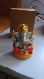 Lord Ganesha Idol / Ganpati Statue / Ganpatii Bappa Showpiece for Gifts (1 Pc) - Fabric Detail by Nari Haat, Indian e...