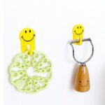 Plastic Self-Adhesive Smiley Face Hooks, 1 Kg Load Capacity (6pcs) - Neckline Detail by Nari Haat, Indian ethnic wear...