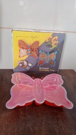 5 Compartment Multipurpose Butterfly Plastic Tray (1 Pc) - Fabric Detail by Nari Haat, Indian ethnic wear, women clot...