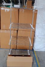 3-Tier Foldable Stainless Steel Cloth Drying Stand with Wheels - Full Detail by Nari Haat, Indian ethnic wear, women ...