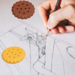 Biscuit-Shaped Erasers – Fun Rubber Stationery for Kids (6 Pcs Set) - Sleeve Design by Nari Haat, Indian ethnic wea...