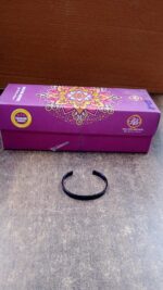 Stylish Black-Plated Stainless-Steel kada (1 Pc) - Fabric Detail by Nari Haat, Indian ethnic wear, women clothing, de...