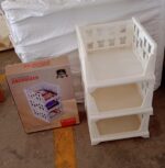 3 Layer Stackable Multifunctional Storage,for Clothes Foldable Drawer Shelf Basket Utility Cart Rack Storage Organize...