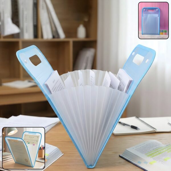 13 Pocket Document File Folder with Handle - Front View by Nari Haat, Indian ethnic wear, women clothing, designer suit