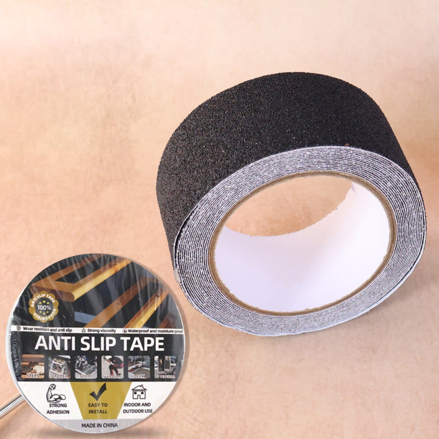 95cc948b-ea9a-4f86-a1ec-b28c8a74524e.jpg Heavy Duty Anti-Slip Safety Grip Tape Roll 5 cm x 5 m (1 Pc) - Front View by Nari Haat, Indian ethnic wear, women clo...