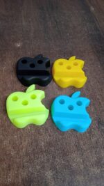 Multi-Functional Apple-Shaped Plastic Mobile Stand with Pen Holder (1 Pc / Mix Color) - Full Detail by Nari Haat, Ind...