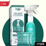 Pollic Kadam Concentrated Glass & Mirror Cleaner Refill Kit Reusable Spray Bottle - With Dupatta by Nari Haat, Indian...