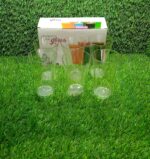 Plastic Drinking Glass Juice Glass Water Glass Set of 6 Transparent Glass - Full Detail by Nari Haat, Indian ethnic w...