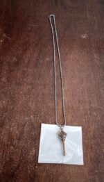 Lord Hanuman Gada Pendant With Chain (1 Pc) - Neckline Detail by Nari Haat, Indian ethnic wear, women clothing, desig...