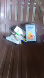 Multicolour colour-your-own inflatable animals With 6pcs Colored Pen Markers (1 Set) - Fabric Detail by Nari Haat, In...