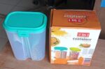 2L Airtight Food Grain Storage Container – 2 Sections - Neckline Detail by Nari Haat, Indian ethnic wear, women clo...