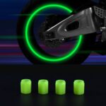 Tyre Valve Caps Luminous Glow Car Tire Valve Cap Covers vaal cap (4 Pcs Set) - Front View by Nari Haat, Indian ethnic...