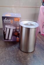 Stainless Steel Airtight Containers with See Through Lid (1 Pc / 1000 ML) - Fabric Detail by Nari Haat, Indian ethnic...