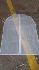 Foldable Non Woven Suit Cover (80×56 CM / 1 Pc / White Side Chain Suit Cover) - Fabric Detail by Nari Haat, Indian e...