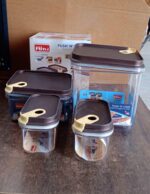 Ritu Push 'N' Lock Airtight Food Storage Container Set (4 Pc) - Fabric Detail by Nari Haat, Indian ethnic wear, women...