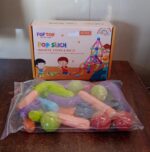 Magnetic Sticks Building Blocks Learning Toy for Kids (32 Pc) - Fabric Detail by Nari Haat, Indian ethnic wear, women...