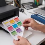 Oddy Self-Adhesive Label Sheets – A4 Full-Sheet Labels (100 Sheet) - Closeup Embroidery by Nari Haat, Indian ethnic...