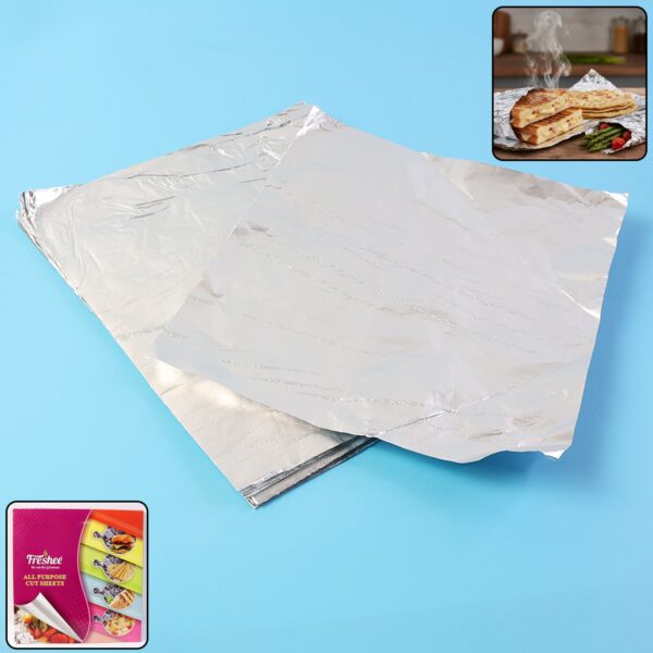 Aluminium Foil Cut Sheets 220×250 mm – 50 Sheets - Front View by Nari Haat, Indian ethnic wear, women clothing, de...