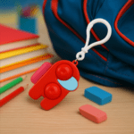 Pop-It Fidget Keychain Toy - (1 Pc / Mix Color) - Neckline Detail by Nari Haat, Indian ethnic wear, women clothing, d...