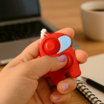 Pop-It Fidget Keychain Toy - (1 Pc / Mix Color) - Closeup Embroidery by Nari Haat, Indian ethnic wear, women clothing...