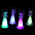 Battery Operated LED Angel Decorative Lights (4 Pc / Set) - Neckline Detail by Nari Haat, Indian ethnic wear, women c...