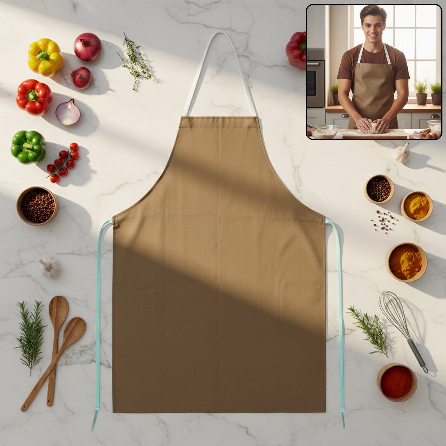 Apron-01_3fbf88bb-259f-4ac7-96e2-95d03f6f4c36.jpg Premium Full-Cover Chef Apron (1 Pc) - Front View by Nari Haat, Indian ethnic wear, women clothing, designer suit