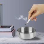 Round Tabletop Cigarette Ashtray with Multiple Rest Slots (1 Pc) - Neckline Detail by Nari Haat, Indian ethnic wear, ...